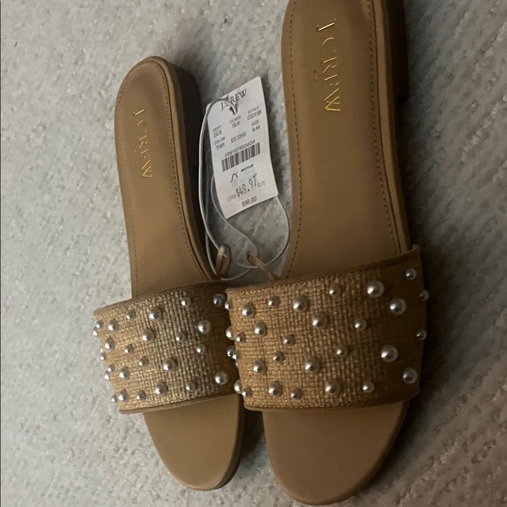 J. Crew Pearl slip on sandals - Picture 7 of 10